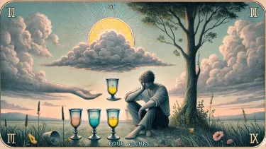 Four of Cups - Contemplation, Apathy