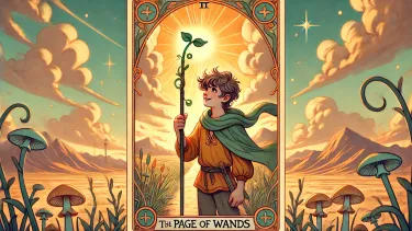 Page of Wands - Enthusiasm, Exploration