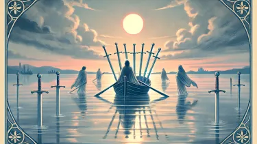 Six of Swords - Transition, Moving On