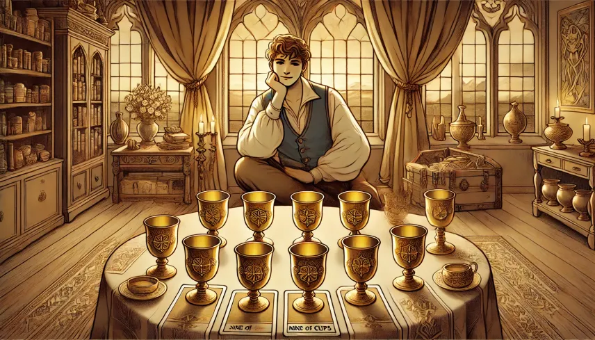 Nine of Cups - Contentment, Satisfaction