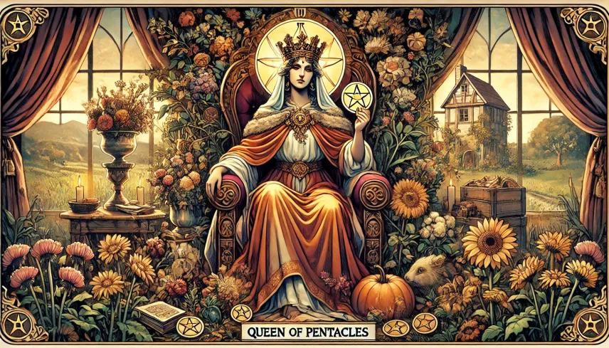 Queen of Pentacles - Nurturing, Practicality