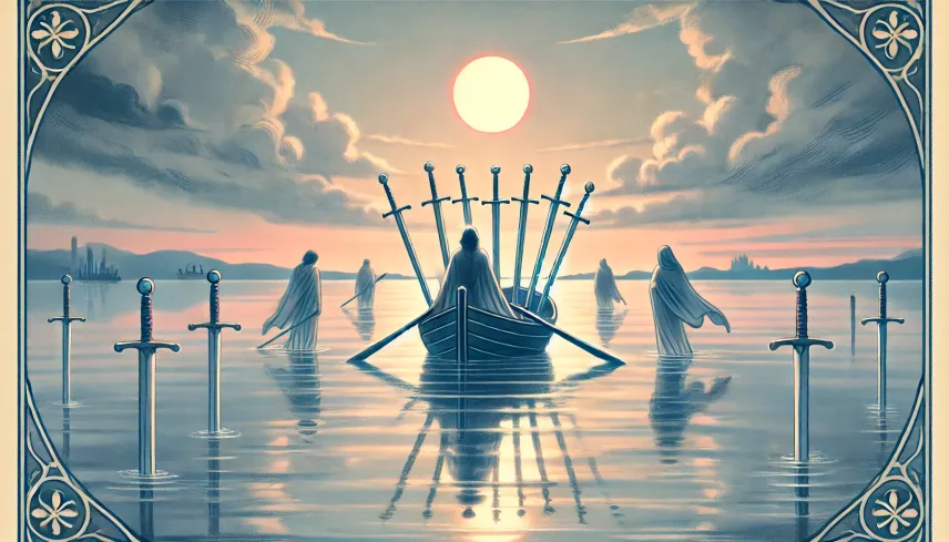 Six of Swords - Transition, Moving On